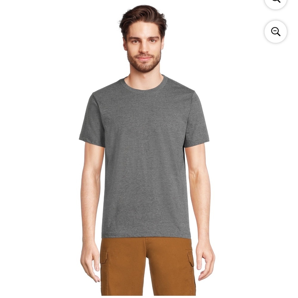 🇺🇸 $5 🇺🇸 George Big Men's Charcoal Gray Tee with Short Sleeves 2XL (50-52) NWT
